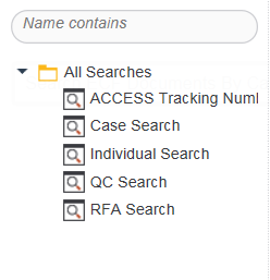 Figure 2 - Saved Search List