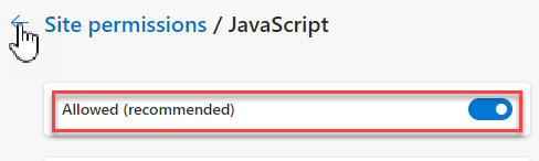 Figure 4 - Enable JavaScript